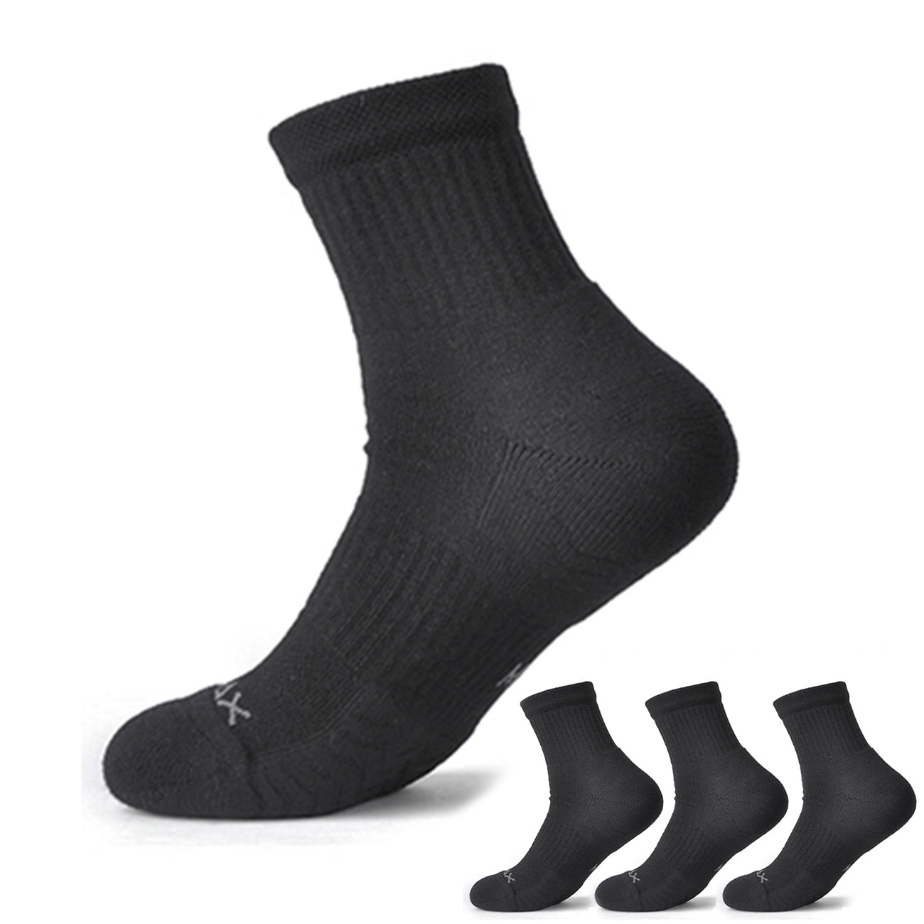 SOLAX 3 pairs Quarter Sports Socks