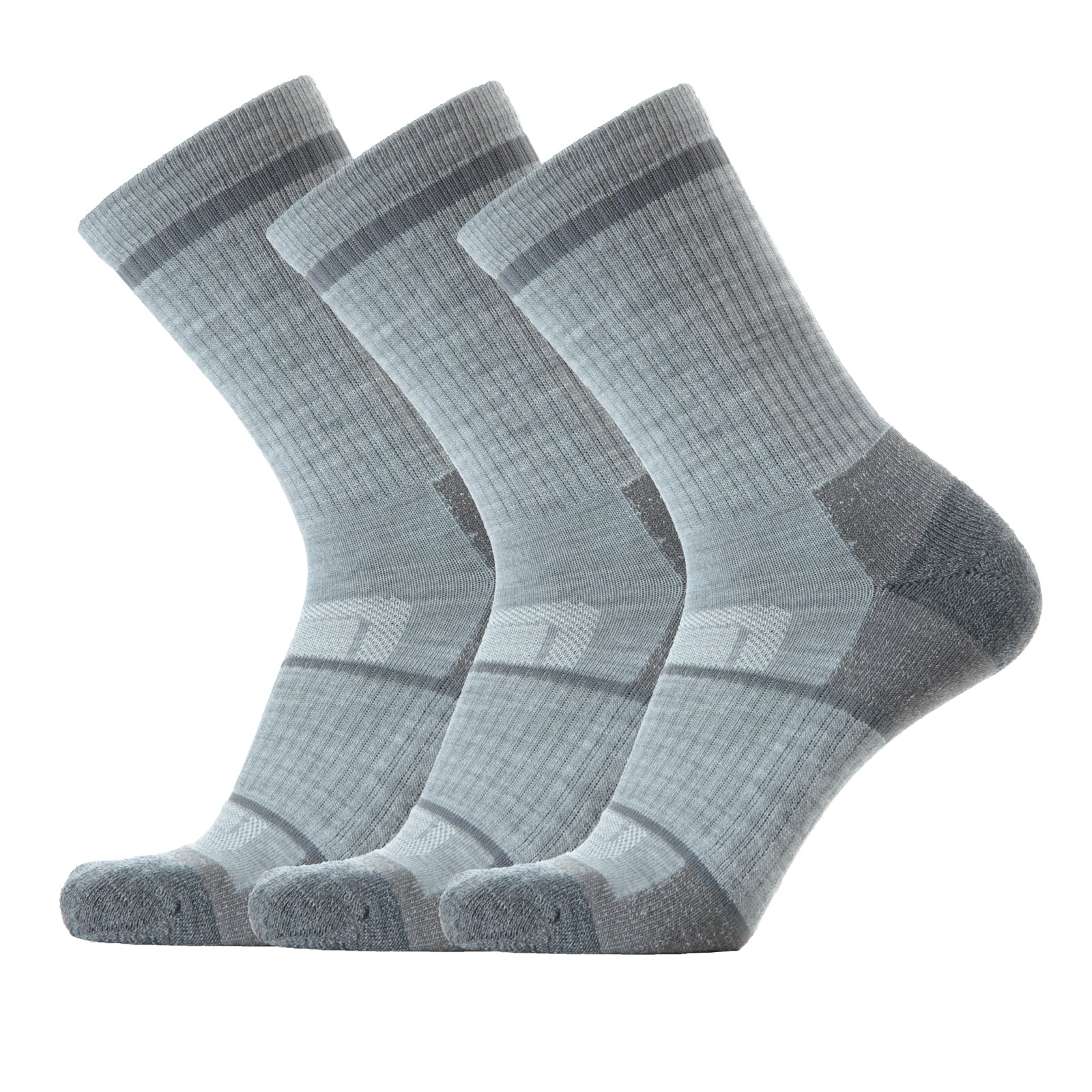 SOLAX 3 pairs Man's Merino wool Crew socks