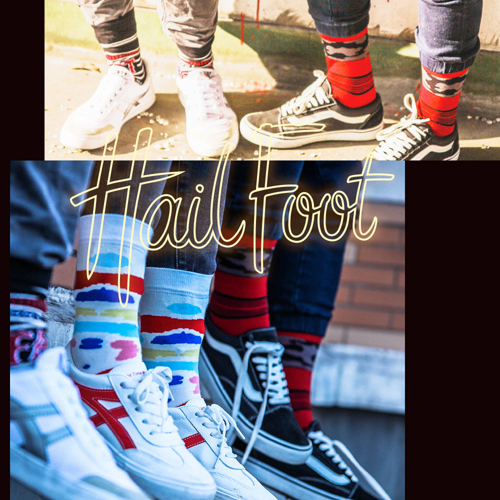 Hailfoot Camouflage Striped Men's Trendy Socks