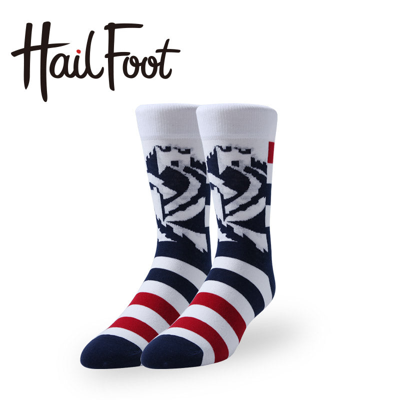 Hailfoot Striped Great Wall Men's  Trendy Socks