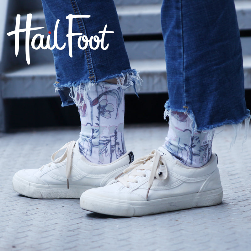 Hailfoot Flower Women's Trendy Socks