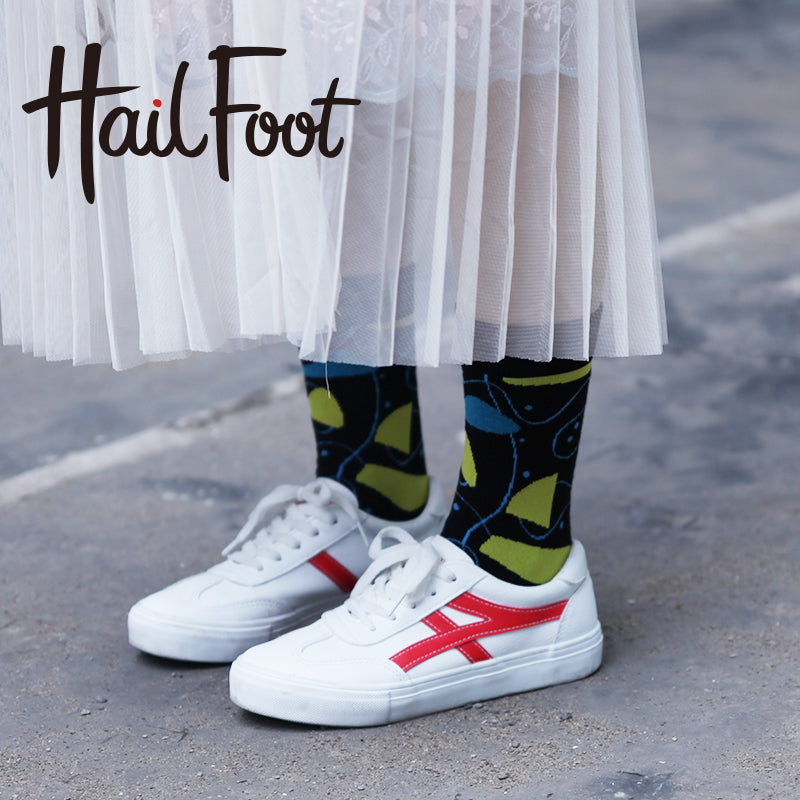 Hailfoot Irregular Graphic Ladies Trendy Socks