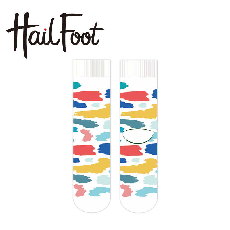 Hailfoot Color Block Graffiti Women's Trendy Socks
